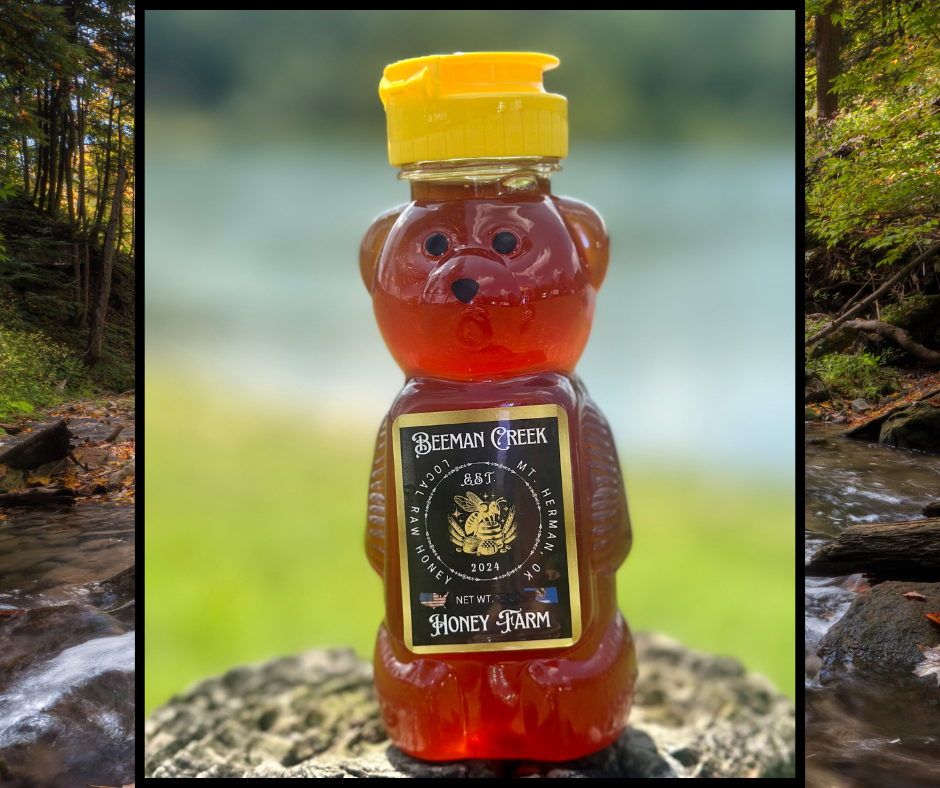 Beeman Creek Wildflower Honey Bear 12oz. Plastic