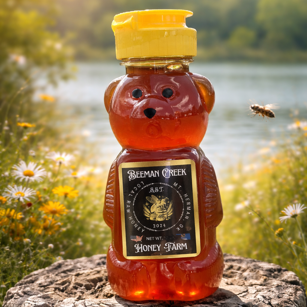 Beeman Creek Wildflower Honey Bear 12oz. Plastic